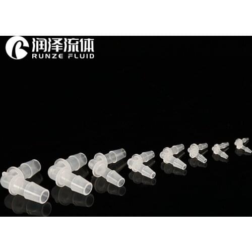 Food Grade PP Material Elbow Barbed Connector Equal Barbed Size Right Angle for Flexible Tubing Connection High Quality Ensured