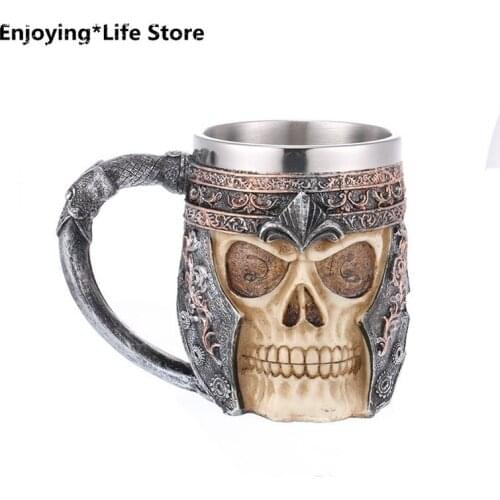 Mug Beer Mug Tea Cup Resin Skull Wine Cup Halloween Bar Home Decoration Coffee Mugs