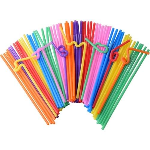 Kitchen Barware Bar Accessories Multicolour disposable Juice Beverage art drinking straws 100pcs/lot