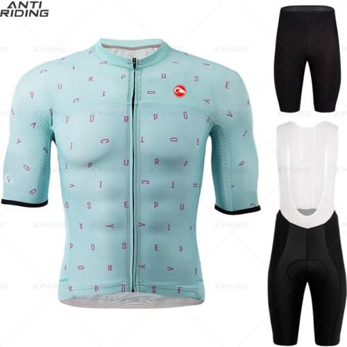 2020 New Mens Short Sleeve Jersey Set Cycling Clothing Triathlon Tight Skinsuit MTB Clothes Road Bike Uniform Summer Breathable