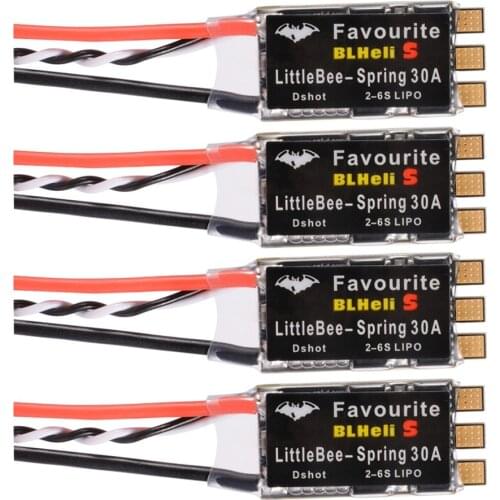 1/ 2/ 4 / 8 pcs Original FVT LITTLEBEE BLlheli-s SPRING 30A ESC 2-6S Supports Mulitshot DSHOT Oneshot42 OneShot125 Multicopter