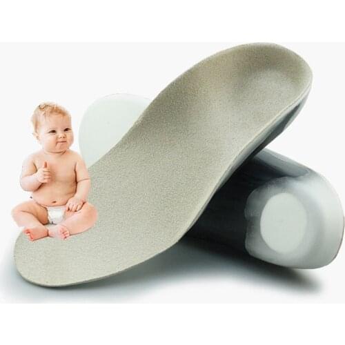 VAIPCOW 3D Orthopedic Insoles For Children Kids Arch Support Insoles Flat Foot X/O Leg Orthotic Shoe Heel PU Pad Inserts