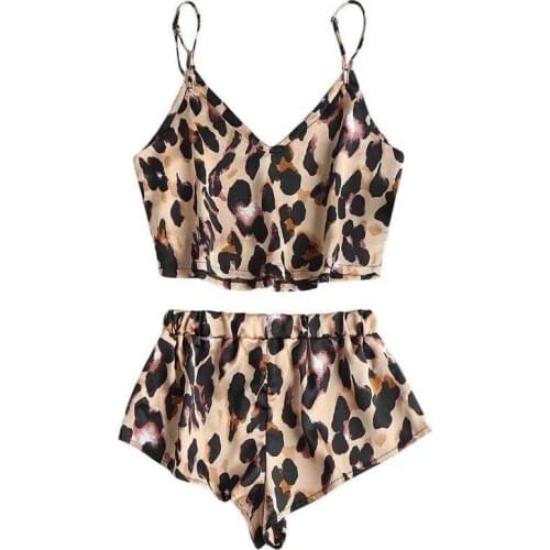 Pijamas De Mujer Leopard Pajamas For Women Sexy Pijamas Women Short Pyjamas Women Sleepwear Set Pjs Pyjama Femme Sexy пижамы New