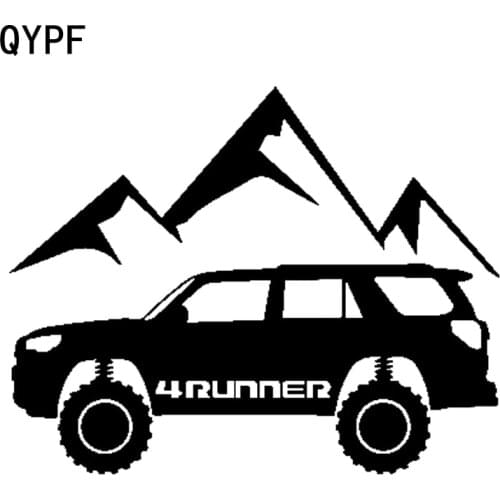 QYPF 18.3cm*14.4cm 4 RUNNER Are Surrounded By Chic Hills Interesting Vinyl Car Sticker Window Decal C18-0305