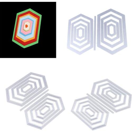 Hexagon Metal Cutting Dies DIY Scrapbooking Paper Stamping Die Decor