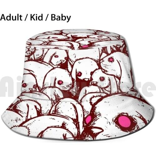 Insane Rabbits Sun Hat Foldable UV Protection Rabbit Rabbits Insane Berserk Knife Blood