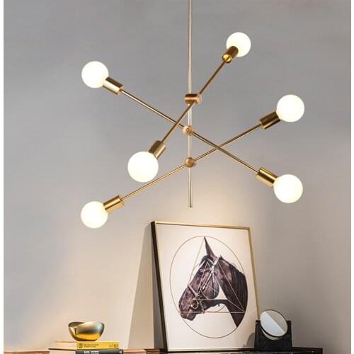 Modern LED Pendant lights Nordic Living Dining Room Luxury Glad golden Kitchen hanglamp E27 LED Ceiling Rotatable hanging lamp