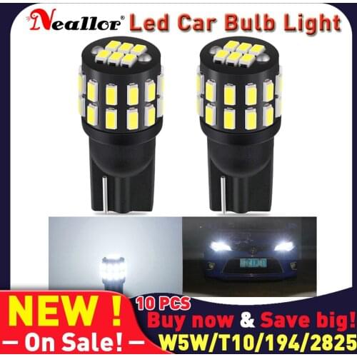 T10 LED Bulb Canbus 5W5 Car W5W 194 168 LED Signal Light 12V 6000K License Plate Lights 3014 30SMD White Trunk Lamp Audi 2012 5W