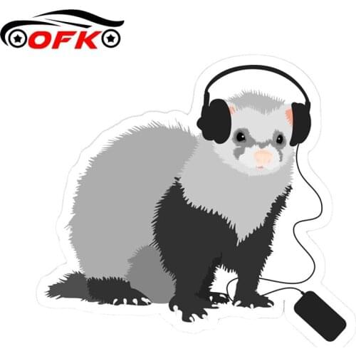 OFK For Ferret Vinyl Decal Suitcase Creative JDM Assessoires Motorcycle Snowboard Scratch-proof Car Stickers 13cm X 12cm