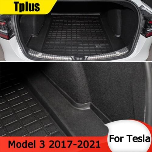 Tplus Waterproof Trunk Mats Customized For Tesla Model 3 2021 Rear Trunk Storage Mat Cargo Tray Protective Pads Accessories