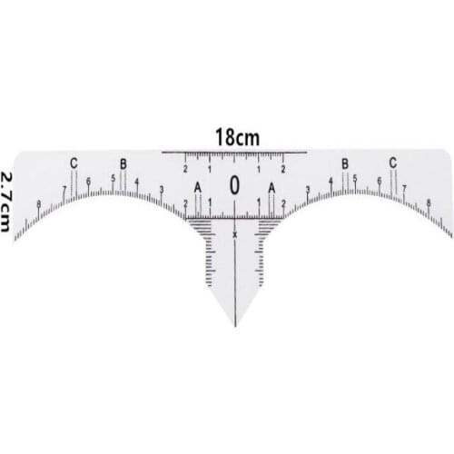 WholesaleMicroblading Disposable Accurate Ruler Permanent Makeup Tebori Eyebrow Shaping Tools Tattoo Measurement Rulers Sticker