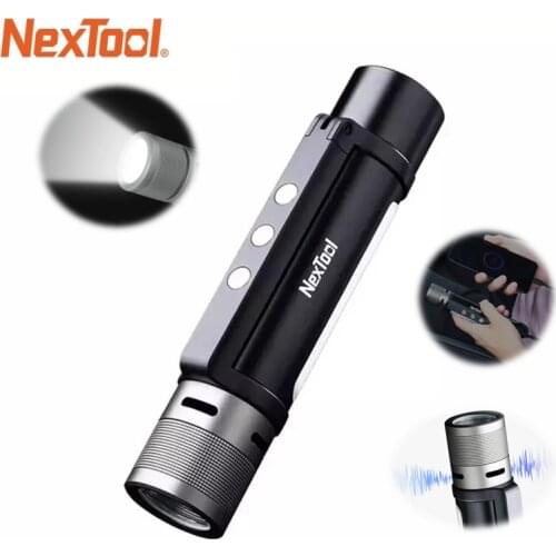 Youpin NEXTOOL 6-in-1 1000lm Dual-light Zoomable Alarm Flashlight USB-C Rechargeable Mobile Power Bank Magnetic Camping Work