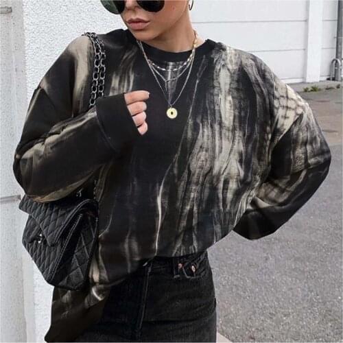 Ashgaily Cotton Oversized Crewneck Sweatshirt for Women y2k Hoodies Soild Color Tops Casual Long Sleeves Pullover