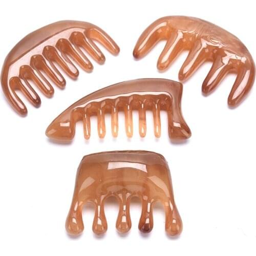 1Pcs Wide Teeth Massage Comb Acupuncture Therapy Guasha Board Health Care Face Body Gouache Scraper Scalp Meridian Relax Tool