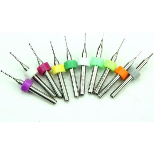 10Pcs/lot 0.1mm-1.0 mm PCB Print Circuit Board Carbide Micro Drill Bits Tool