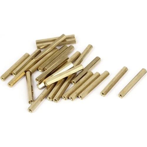 100pcs Thread M3*26mm Hex Brass Standoff Spacer Screw Pillar PCB Computer PC Motherboard Female Female Standoff Spacer L=26MM