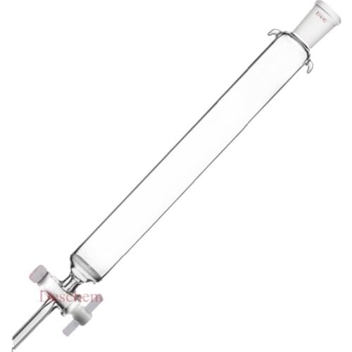 500ml,24/40,Glass Chromatography Column,OD=50mm,Active L=300mm,PTFE Stopcock