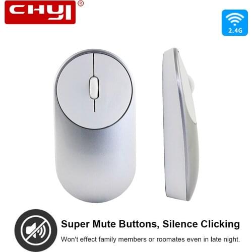 CHYI Wireless Mouse Silent Click 1600DPI USB Optical Computer Gaming Mice Ergonomic Stable Noiseless Mouse For Xiaomi Notebook