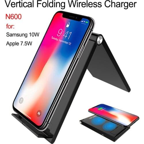 Qi Wireless Charger for iPhone X Xs MAX XR Folding Desktop Wireless Fast Charging Pad for Samsung S8 S9 Plus Note 9 8