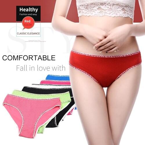 Innsly Briefs Women Cotton panties Soft Comfortable Breathable Briefs Double Cotton Crotch Sexy panties Women Underwear