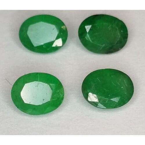 Oval cut emerald 5x4mm 1pz
