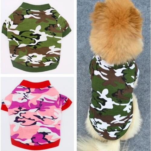 Camouflage Pet Dog Clothes For Small Dogs Summer Clothes Chihuahua Puppy Clothing Shirt Winter Warm Vest Printed Ropa Para Perro