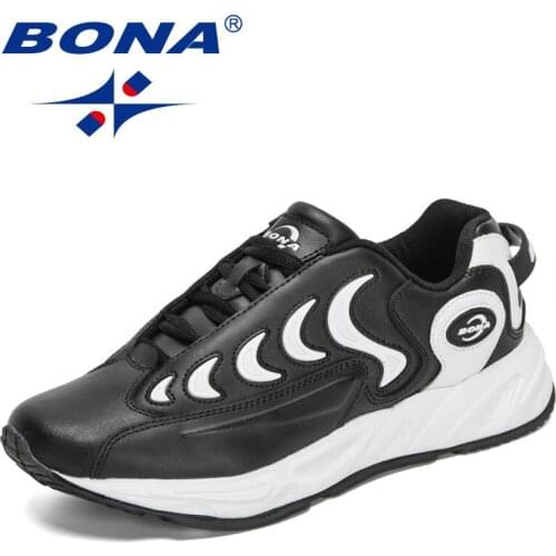 BONA 2021 New Designers Training Men Sneakers Action Leather Anti-skid Outsole Walking Shoes Man Jogging Shoes Zapatillas Hombre