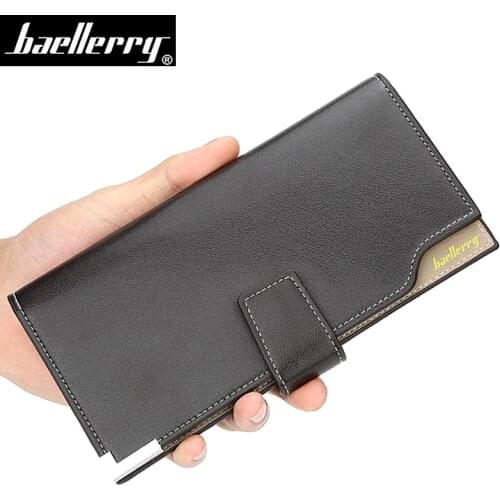 Fashion Leather Men Wallets Long Zipper Men Clutch Purse Business Male Wallet Card Holder Coin Purse For Men Clutches Money Bags