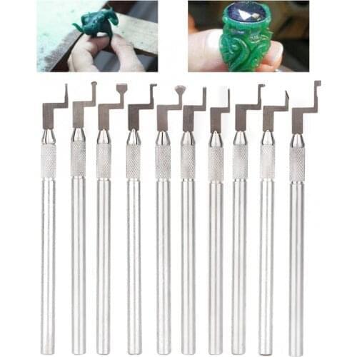 10Pcs Professional Wax Knife Kit DIY Carvers Metal Jewelry Carving Modeling Pen Engraving Knife Jewelry Making Tool for Jeweler