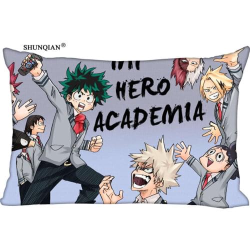 Boku No Hero Academia Printed Pillowcase Soft Pillow Cover 45x35cm(One Side) High Quality Custom Rectangle Zipper Pillow Cover