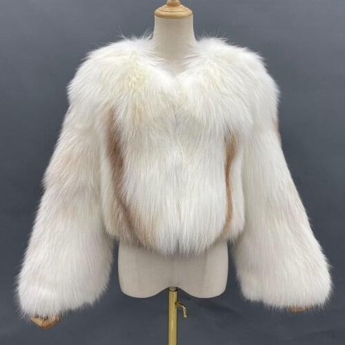 2021 New Fur Coat Women Luxury Marble Fox Fur Fashion Plus Size Short Thick Real Silver Fox Fur Coat Womens Winter Jacket