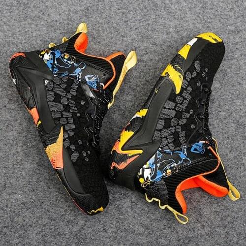 New Men Professional High-top Basketball Shoes Mens Cushioning Light Basketball Sneakers Mesh Breathable Outdoor Sports Shoes