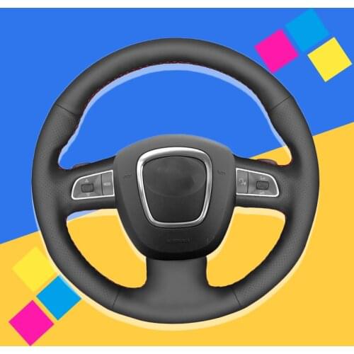 Auto Braid On The Steering Wheel Cover for Audi A3 8P Sportback A4 B8 Avant A5 8T A6 C6 A8 D3 Q5 8R Q7 4L S3 S4 S5 S6 S8 Car DIY