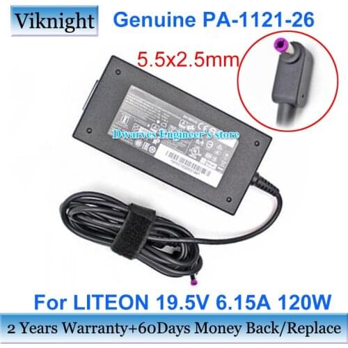 Genuine PA-1121-26 For LITEON AC Adapter 19.5V 6.15A 120W Power Supply Charger For MACHENIKE T58 SERIES Gaming Laptop 5.5x2.5mm