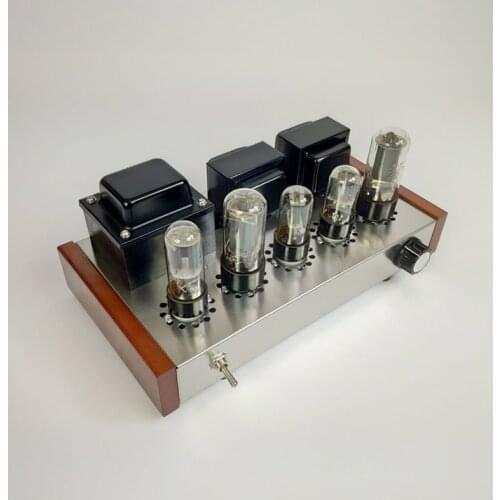 Latest arrival / Home Audio Tube Amplifier DIY Kits 5Z4P+6H8C+6P3P Stainless Steel Case Output 8W*2/Finished product