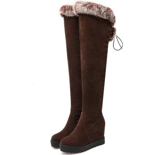 Big Size thigh high boots knee high boots over the knee boots women ladies boots Cross strap after knee collar