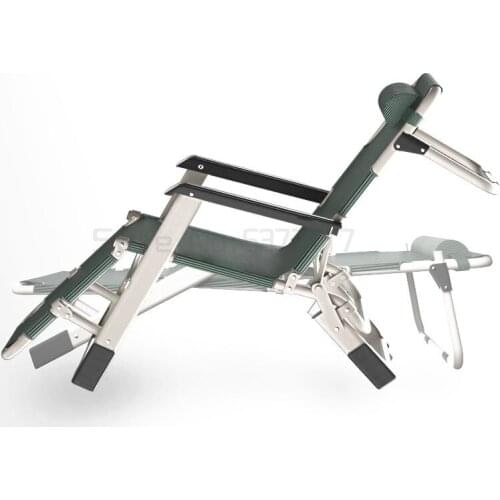 Folding bed recliner household beach portable balcony leisure chair backrest lazy sofa