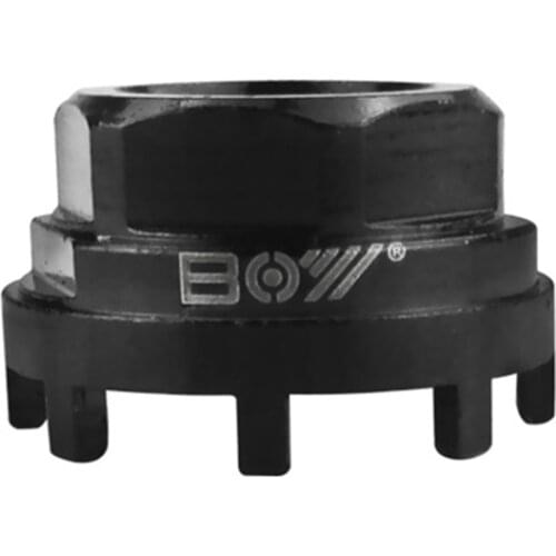 Bike 8 Notch Cartridge Bottom Bracket Tool Carbon Steel Bicycle Crank Remover Axis Sleeve Cycling Shaft Repair Tool Bicycle Part