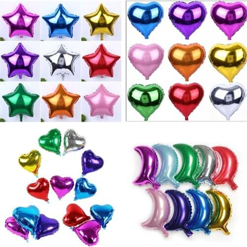 5pcs Mini Star Balloon Gold Star Foil Air Balls Wedding Moon Foil Balloon Marriage Birthday Decorations Kid Baby Shower Boy Girl