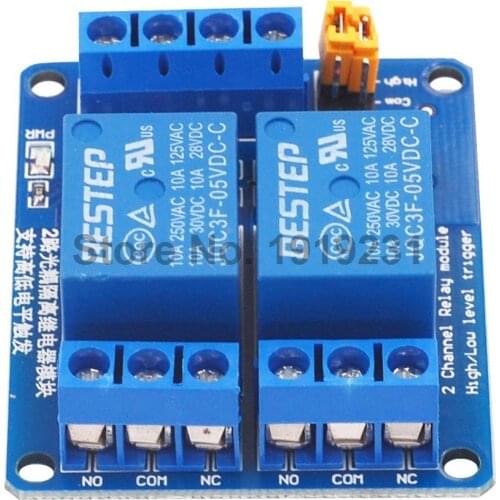 1PCS 5V 2 Channel Relay Module High and low Level Trigger 5V Relay Module