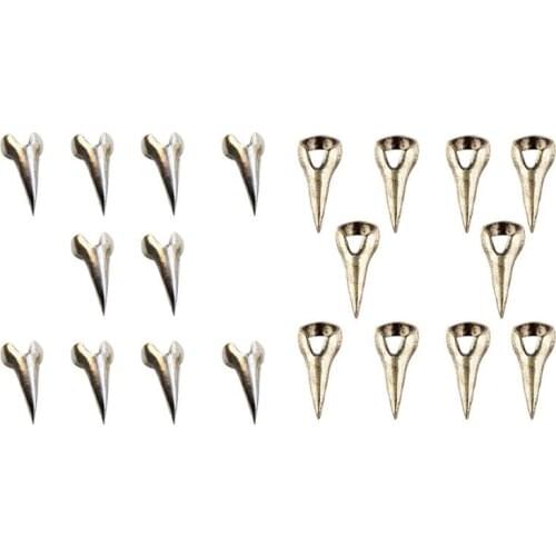 10pcs Gothic Punk Rock Style Talon Spike Finger Nail Claw Silver Plated Metal Finger Tip Ring Nail Art Decoration Women Girl