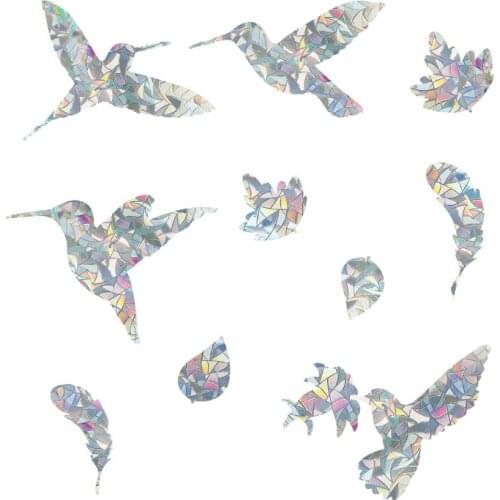 2 Sets Suncatcher Window Sticker to Avoid Hummingbird Impact Window Decals Wall Stickers Rainbow Maker Window Mirror Sticker