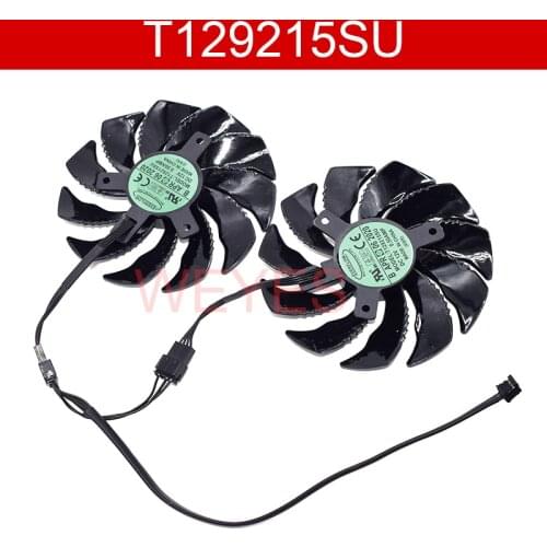 A Pair T129215SU DC 12V 0.5A 12V 4Pin 2pcs for GTX 1060 1070 GTX1060 GTX1070 Graphics Card Cooler Fan NEW