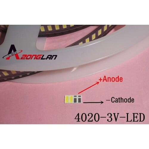 400pcs AOT LED Backlight 0.5W 3V 4020 48LM Cool white LCD Backlight for TV TV Application 4020C-W3C4
