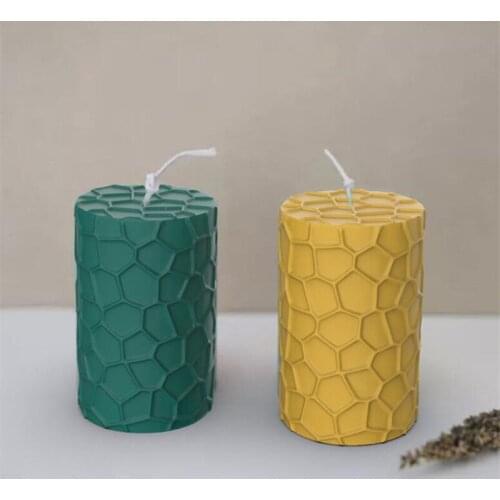 Wall Pattern Cylinder Silicone Candle Mold DIY Aromatherapy Candle Making Molds Handmade Soap Decoration Candle Resin Crafts