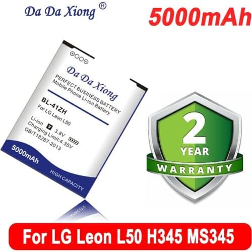 Da Da Xiong 4550mAh BL41ZH BL-41ZH Battery for LG Leon L50 C40 H340 H343 H345 MS345 D213N LS665 D290 D295 Phone battery