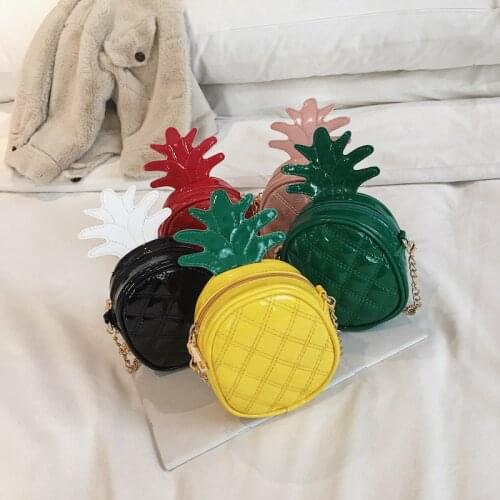 Childrens Bag 2020 Spring New Single Shoulder Bag Cute Pineapple Mini Messenger Bag Fashion Boys And Girls Leather Chain Bag