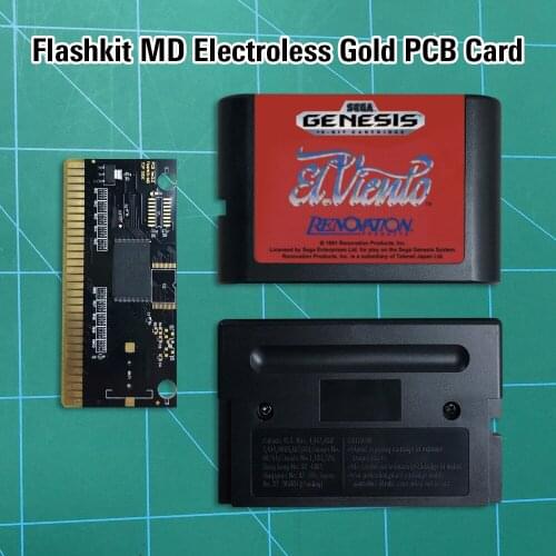 El Viento - Flashkit MD Electroless Gold PCB Card 16 bit MD Games Cartridge For MegaDrive Genesis console