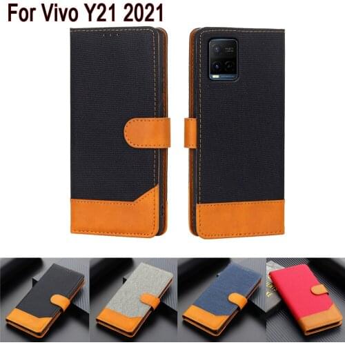 Y21 Leather Phone Case For Vivo Y21 2021 Cover Flip Wallet Stand Protective Shell Etui Book On For Vivo Y 21 V2111 Case Coque