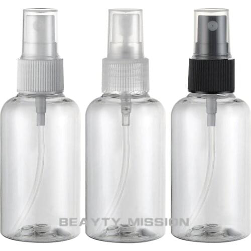BEAUTY MISSION 75ml clear small empty plastic spray bottle,perfume travel bottles spray refillable,75cc Mini refillable bottles